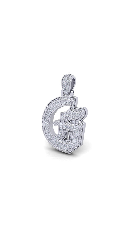 Silver Initial Pendant with Necklace