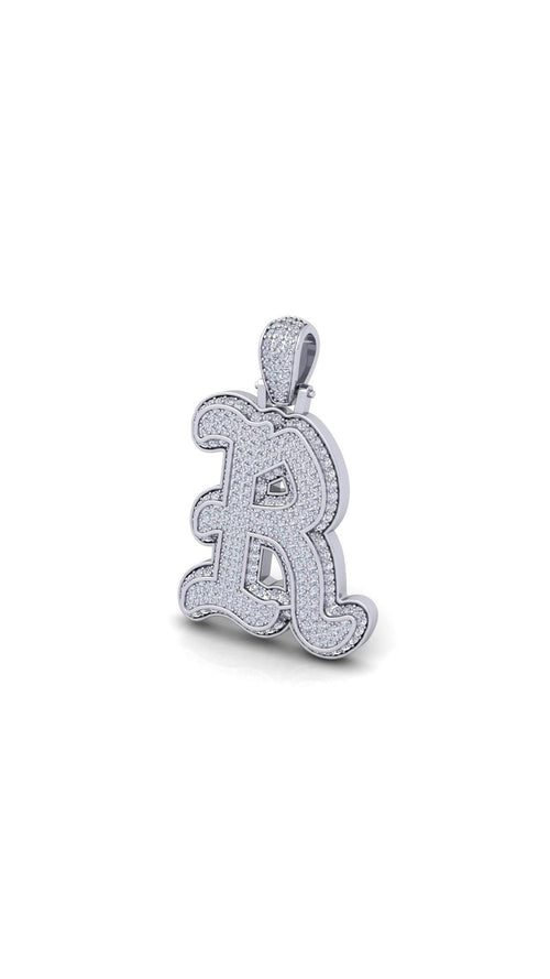 Silver Initial Pendant with Necklace