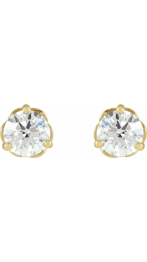 14K Yellow 3/8 CTW Natural Diamond Infinity-Inspired Earrings
