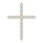 14K Yellow 1/2 CTW Natural Diamond Cross Pendant