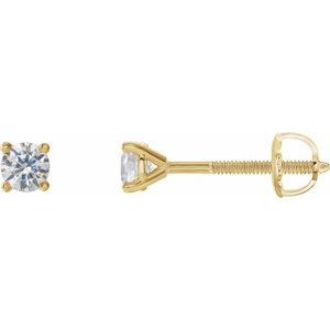 14K Yellow 1/4 CTW Natural Diamond Cocktail-Style Earrings