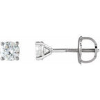 14K White 1/2 CTW Natural Diamond Cocktail-Style Earrings