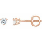 14K Rose 1/5 CTW Natural Diamond Earrings