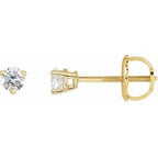 14K Yellow 1/8 CTW Natural Diamond Earrings