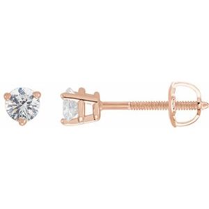 14K Rose 1/3 CTW Natural Diamond Earrings