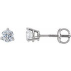 14K White 3/8 CTW Natural Diamond Earrings