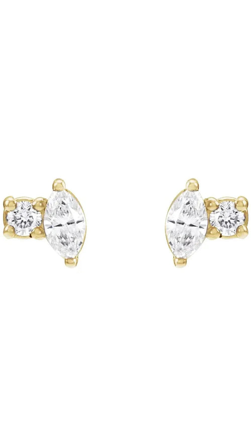 14K Yellow .08 CTW Natural Diamond Earrings