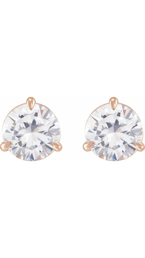 14K Rose 3/8 CTW Natural Diamond Earrings