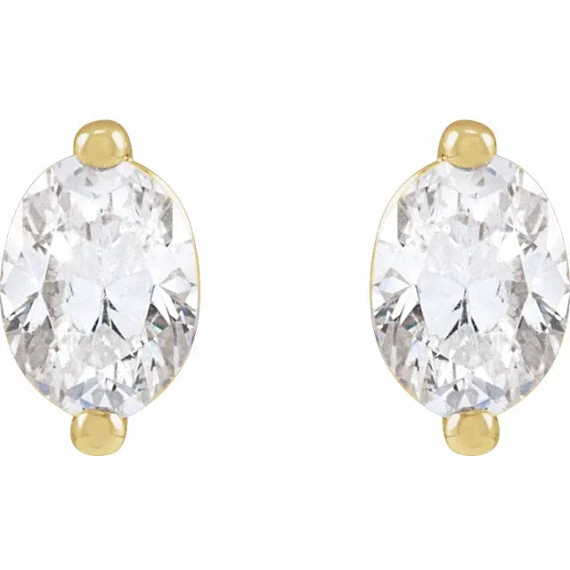 14K Yellow 1/2 CTW Natural Diamond Stud Earrings