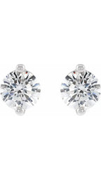 14K White 3/8 CTW Natural Diamond Stud Earrings