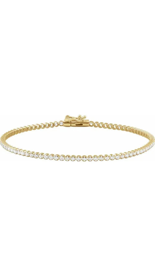 14K Yellow 1 5/8 CTW Natural Diamond Line Bracelet