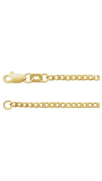 14K Yellow 1.95 mm Curb 18" Chain