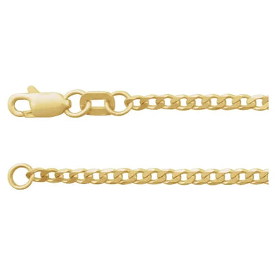 14K Yellow 1.95 mm Curb 20" Chain