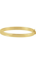 14K Yellow 6 mm Tube Hinged Bangle Bracelet