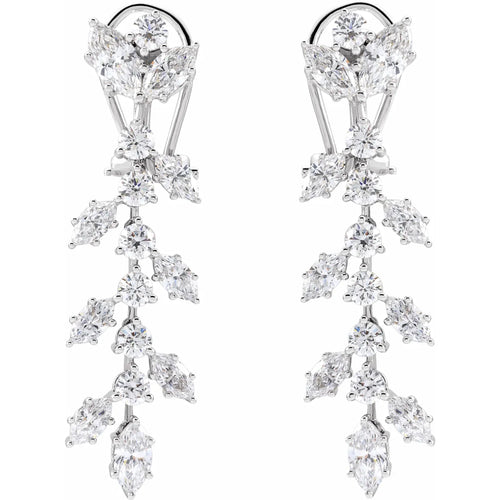 14K White 4 1/4 CTW Lab-Grown Diamond Earrings