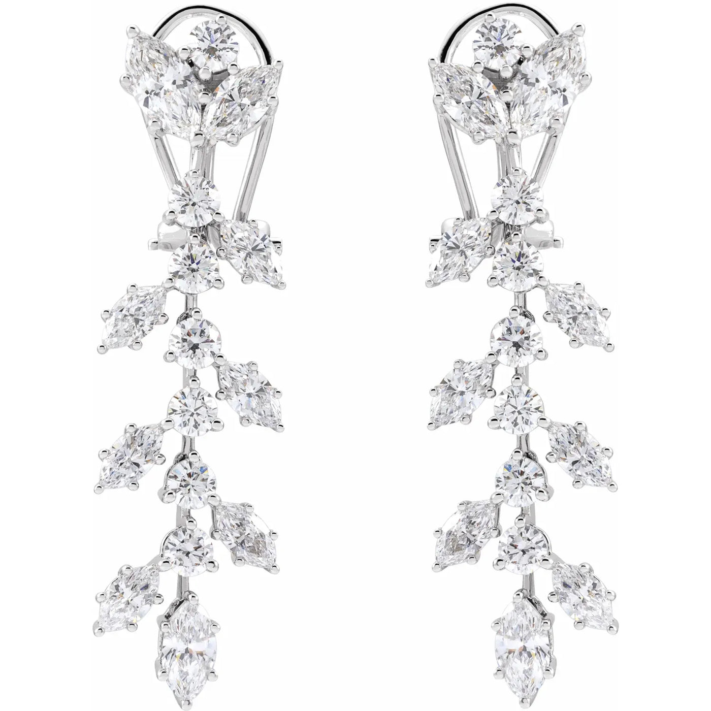 14K White 4 1/4 CTW Lab-Grown Diamond Earrings