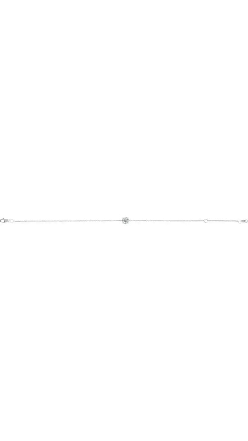 14K White Natural Diamond Bracelet
