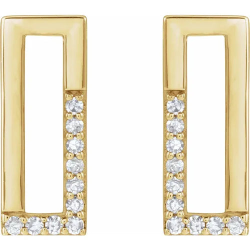 14K Yellow 1/10 CTW Natural Diamond Earrings