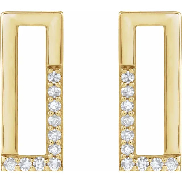 14K Yellow 1/10 CTW Natural Diamond Earrings