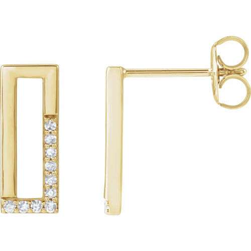 14K Yellow 1/10 CTW Natural Diamond Earrings