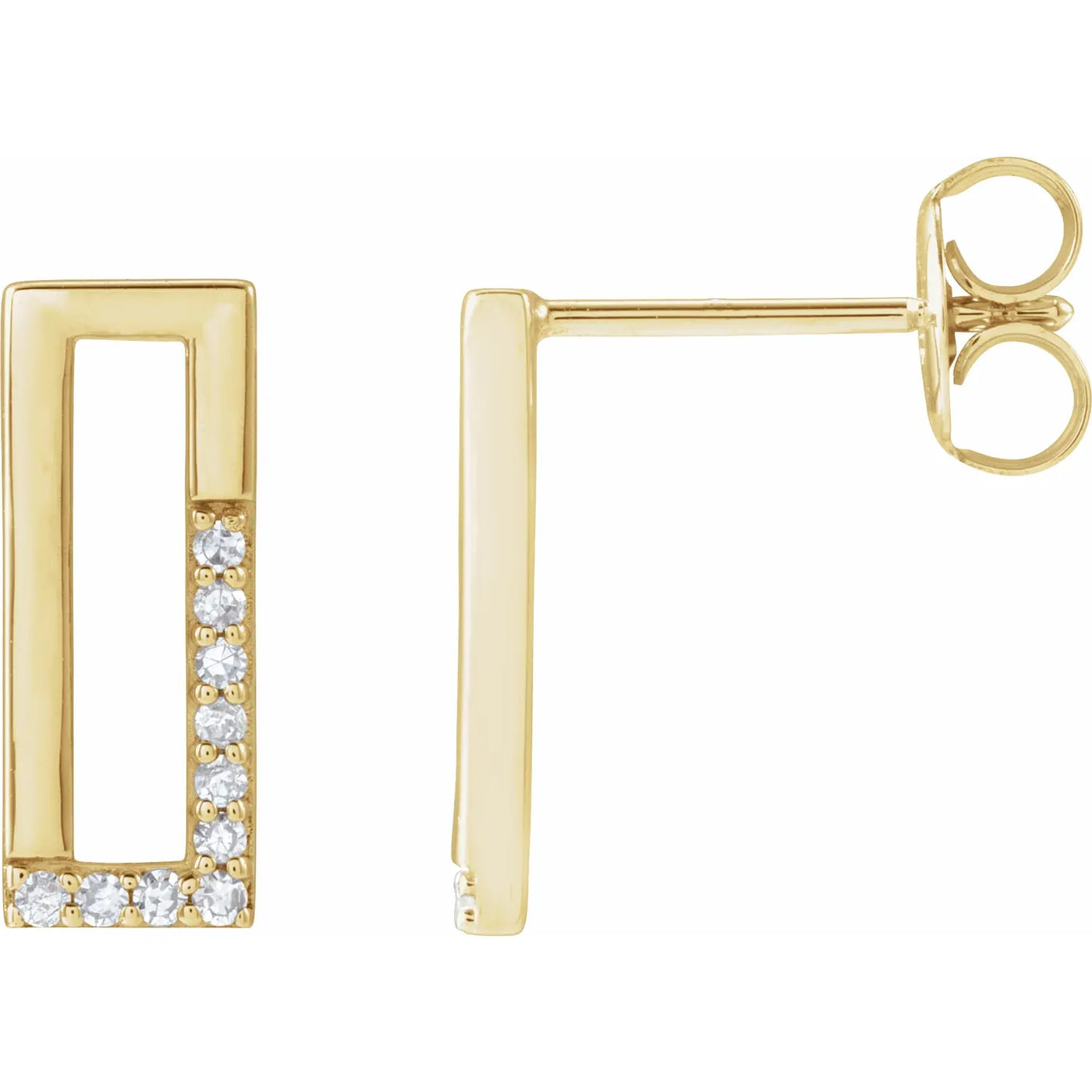 14K Yellow 1/10 CTW Natural Diamond Earrings
