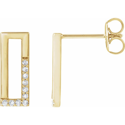 14K Yellow 1/10 CTW Natural Diamond Earrings