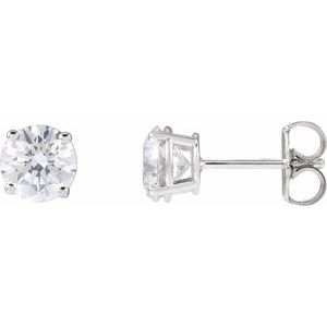 Platinum 1 1/2 CTW Natural Diamond Stud Earrings