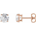 14K Rose 2 CTW Lab-Grown Diamond Stud Earrings