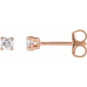 14K Rose 1/5 CTW Lab-Grown Diamond Stud Earrings