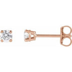 14K Rose 1/4 CTW Lab-Grown Diamond Stud Earrings