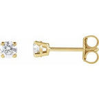 14K Yellow 1/4 CTW Lab-Grown Diamond Stud Earrings