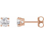 14K Rose 3/4 CTW Lab-Grown Diamond Stud Earrings