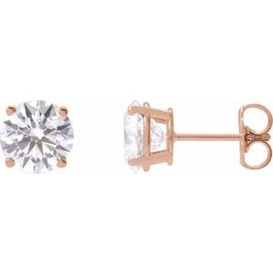14K Rose 3 CTW Lab-Grown Diamond Stud Earrings