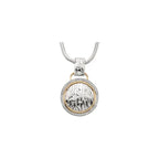 Sterling Silver & 14K Yellow 1/3 CTW Natural Diamond Elephant Skin 18" Necklace