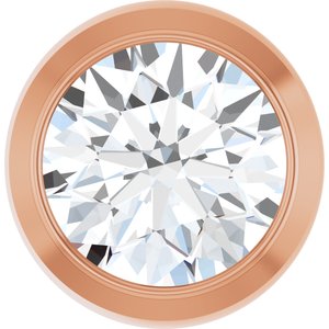 14K Rose 1/3 CT Natural Diamond Slide Pendant