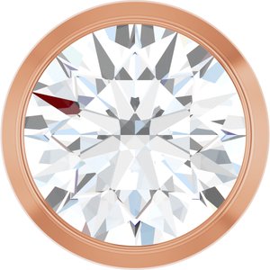 14K Rose 3/4 CT Natural Diamond Slide Pendant