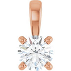 14K Rose 1/4 CT Lab-Grown Diamond Pendant