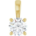14K Yellow 1/3 CT Lab-Grown Diamond Pendant