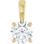 14K Yellow 1/2 CT Lab-Grown Diamond Pendant