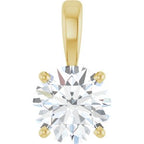 14K Yellow 1 1/4 CT Lab-Grown Diamond Pendant