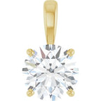 14K Yellow 2 CT Lab-Grown Diamond Pendant