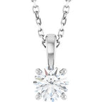 14K White 1/2 CTW Natural Diamond 18" Necklace