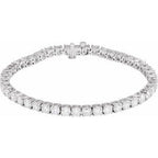 14K White 9 CTW Lab-Grown Diamond Line 7" Bracelet