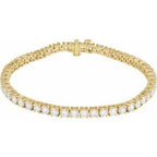 14K Yellow 6 CTW Lab-Grown Diamond Line 7" Bracelet