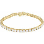 14K Yellow 9 CTW Lab-Grown Diamond Line 7" Bracelet