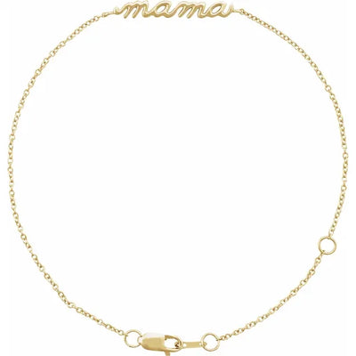 14K Yellow Mama Bracelet