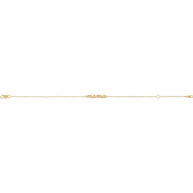 14K Yellow Mama Bracelet