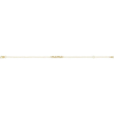14K Yellow Mama Bracelet