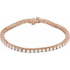14K Rose 5 CTW Lab-Grown Diamond Line 7" Bracelet