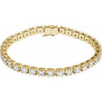 14K Yellow 8 CTW Lab-Grown Diamond Line 7 1/4" Bracelet